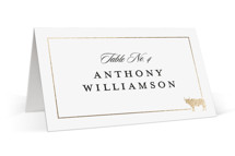 Foil Meal Silhouettes Foil-Pressed Place Cards - Beef