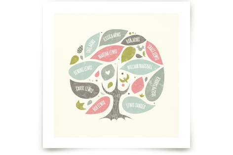 Folk Family Tree Art Prints