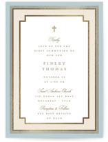 Delicate Frame Foil-Pressed Confirmation Invitations