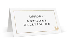 Foil Meal Silhouettes Foil-Pressed Place Cards - Chicken
