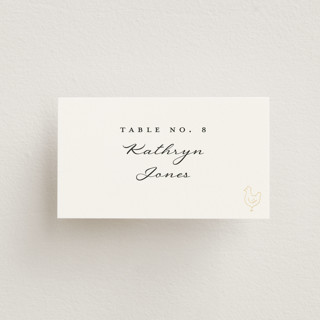 Defined Foil-Pressed Place Cards - Chicken