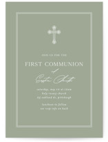 Ornate Cross First Holy Communion Invitations