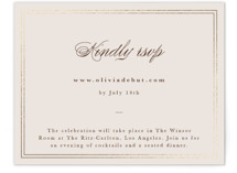 Twin Circle Foil-Pressed Debutante Party Enclosure Cards