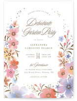 Magic Garden Foil-Pressed Debutante Party Invitations