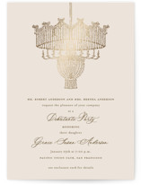 Chandelier Foil-Pressed Debutante Party Invitations