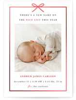 Santa Says Foil-Pressed Holiday Birth Announcements