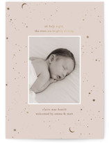 the stars Foil-Pressed Holiday Birth Announcements