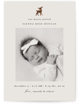Baby Reindeer Foil-Pressed Holiday Birth Announcements