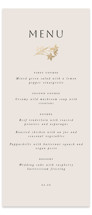 Floral Border Foil-Pressed Long Menus