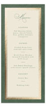 Vintage Oval Foil-Pressed Long Menus