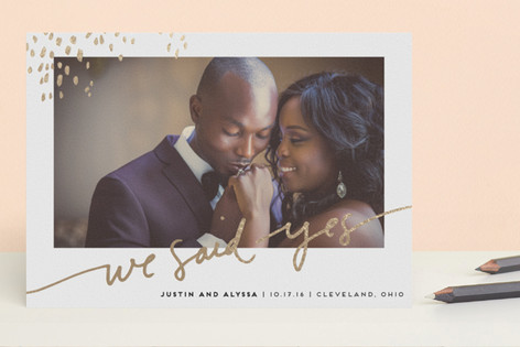 Let Love Shine Foil-Pressed Wedding Announcements
