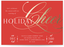 Joy Flourish Foil-pressed Party Invitation