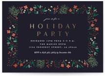 Modern Holiday Party Foil-pressed Party Invitation