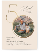 Just a number Foil-pressed Party Invitation