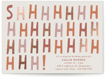 Shhhhhhhhh Foil-pressed Party Invitation