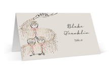 Sparkling Champagne Tower Foil-Pressed Party Place Cards