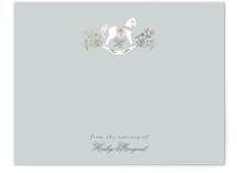 The Heirloom Rocking Horse Foil-Pressed Stationery