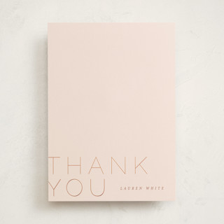 Thin Thank You Foil-Pressed 5x7 Personalized Stationery