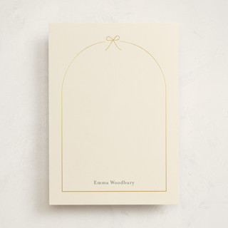 Arching Bow Foil-Pressed 5x7 Personalized Stationery