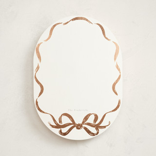 Rustic Bow Foil-Pressed 5x7 Personalized Stationery