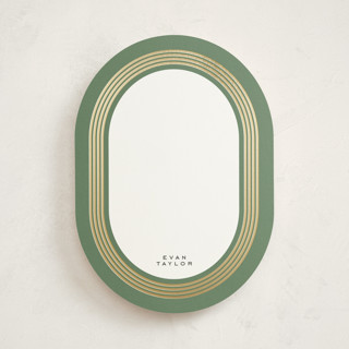 Gilded Ovals Foil-Pressed 5x7 Personalized Stationery