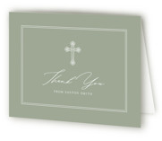 Ornate Cross First Holy Communion Thank You Cards