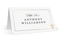 Foil Meal Silhouettes Foil-Pressed Place Cards - Vegetarian