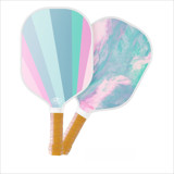 Custom Monogram Pickleball Paddle - Marble Blue Games