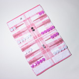 Pink Tartan Outdoor/Travel Backgammon Set (Plastic Pieces) Games