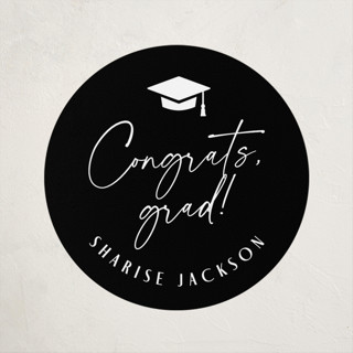 Classic Grad Party Graduation Stickers