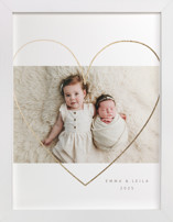 Heart Outline: Portrait Foil Framed Photo Framed Photos