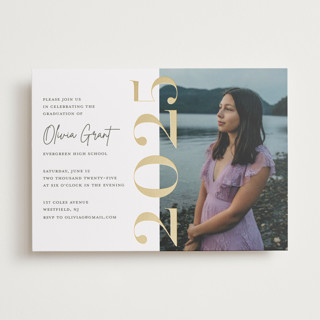 Pretty Party Foil-Pressed Graduation Party Invitations