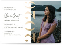 Pretty Party Foil-Pressed Graduation Party Invitations