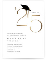 Cap and year Foil-Pressed Graduation Party Invitations