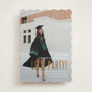 Pomp and Current Circumstances Foil-Pressed Graduation Party Invitations
