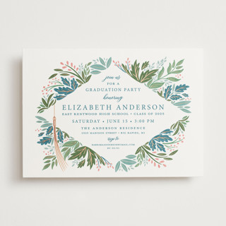Flourish Foil-Pressed Graduation Party Invitations