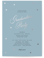 Sparkly Foil-Pressed Graduation Party Invitations