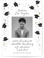 Hat Fling Foil-Pressed Graduation Announcements