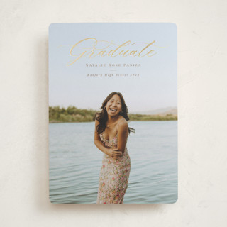 Gilded Graduate Foil-Pressed Graduation Announcements