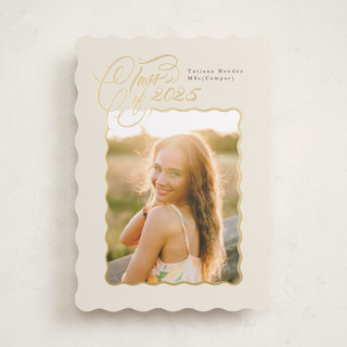 gilded wave frame Foil-Pressed Graduation Announcements
