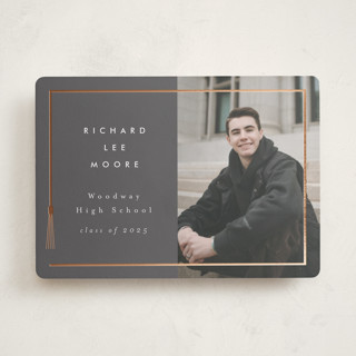 Tassel Framed Foil-Pressed Graduation Announcements