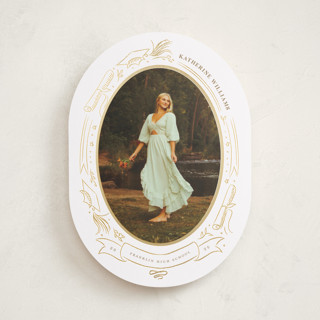 Grad Border Foil-Pressed Graduation Announcements