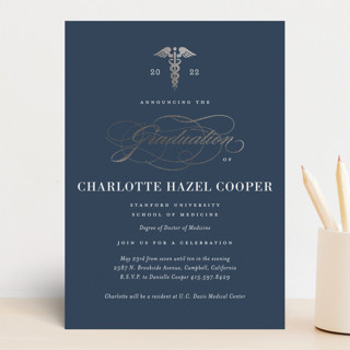 Medical Degree Foil-Pressed Graduation Announcements