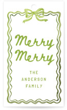 watercolor ribbon frame Gift Tags