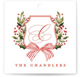 Classic Merry Crest Gift Tags