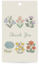 Checkered flowers Gift Tags