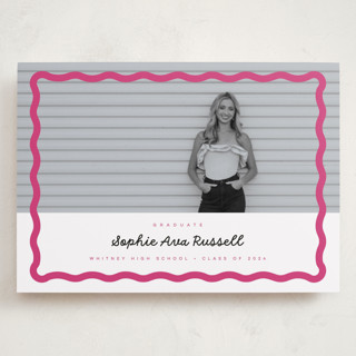 wavy border Grand Graduation Announcements