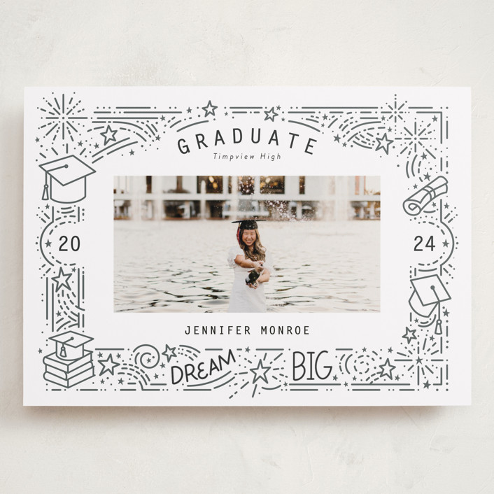 Dream Big Grad Grand Graduation Announcements by Stephanie Hawkes | Minted