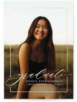 Break boundaries Foil-Pressed Graduation Announcements