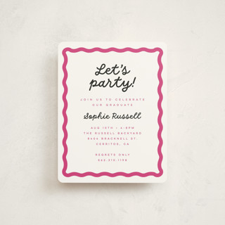 wavy border Graduation Insert Cards